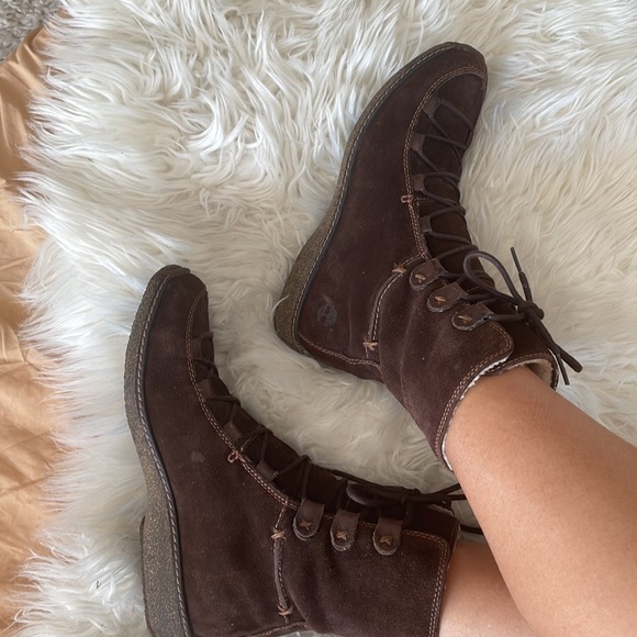 Timberland 69318 Moorland Reykir Ghillie Brown Lace up boots sz 9 - Picture 5 of 10